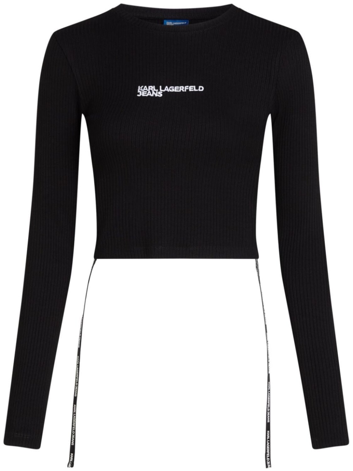 

Футболка с длинными рукавами в рубчик Karl Lagerfeld Jeans, черный