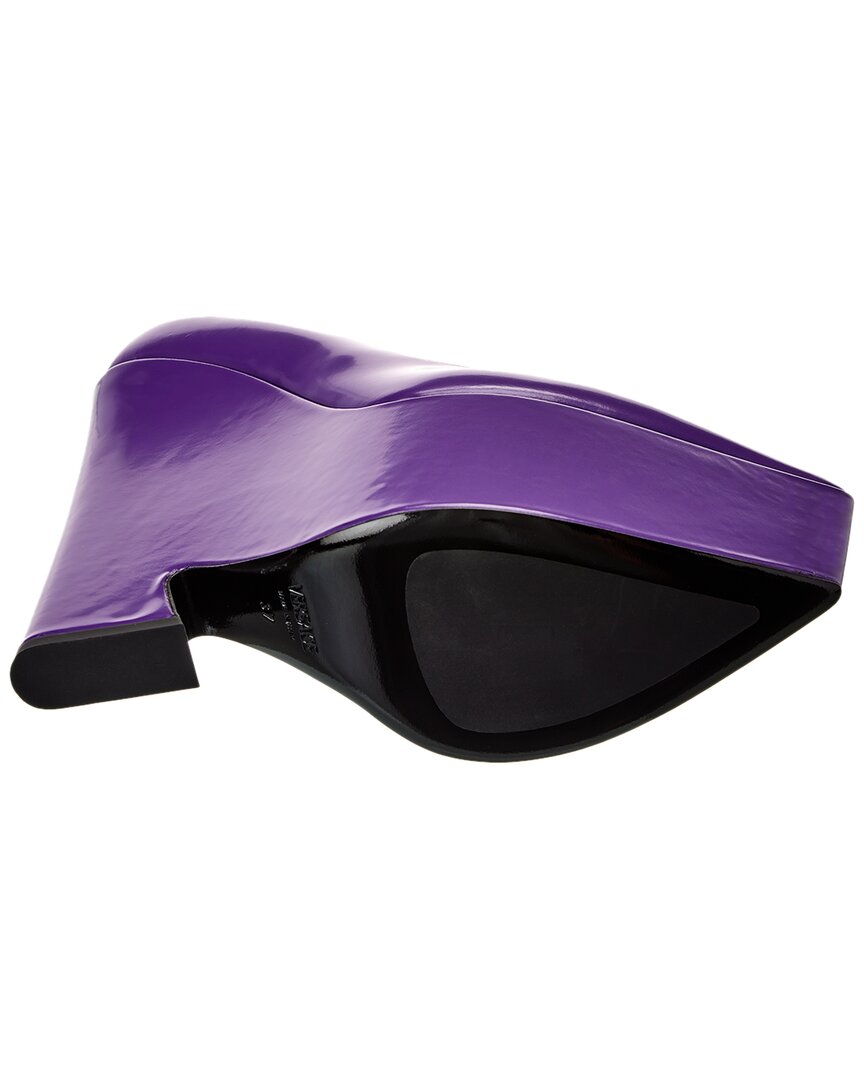 Туфли-лодочки Versace Tempest из кожи на платформе, фиолетовый — фото 4