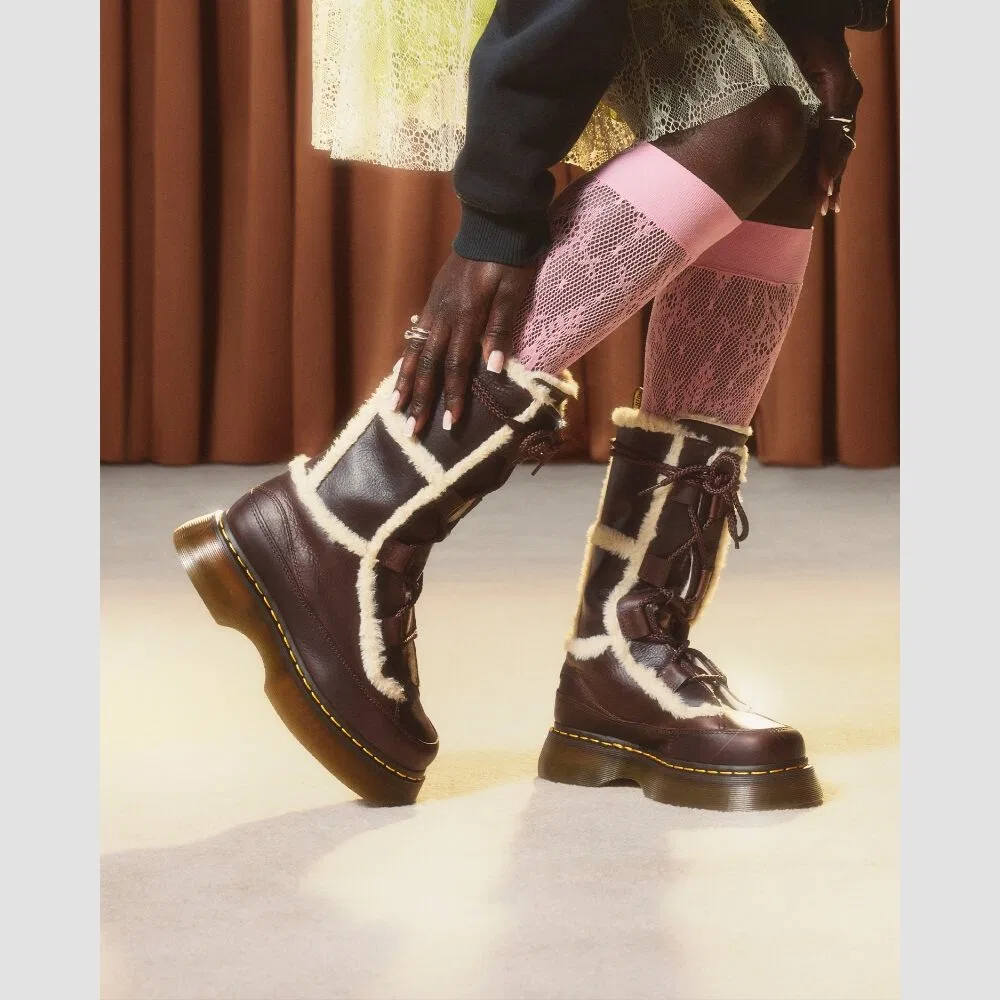 Мужские утеплённые ботинки Dr. Martens Burz Lace WL, коричневые — фото 2