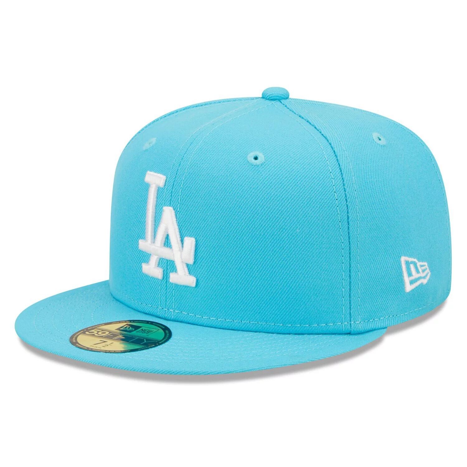 

Мужская облегающая шляпа с логотипом New Era Blue Los Angeles Dodgers Vice Highlighter 59FIFTY