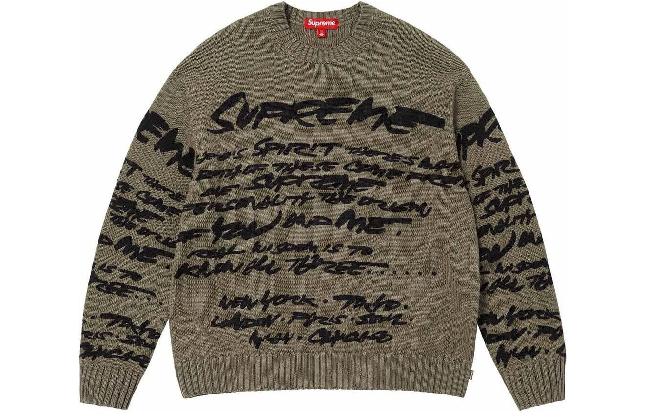 

SS24 Трикотаж унисекс Supreme, оливковый