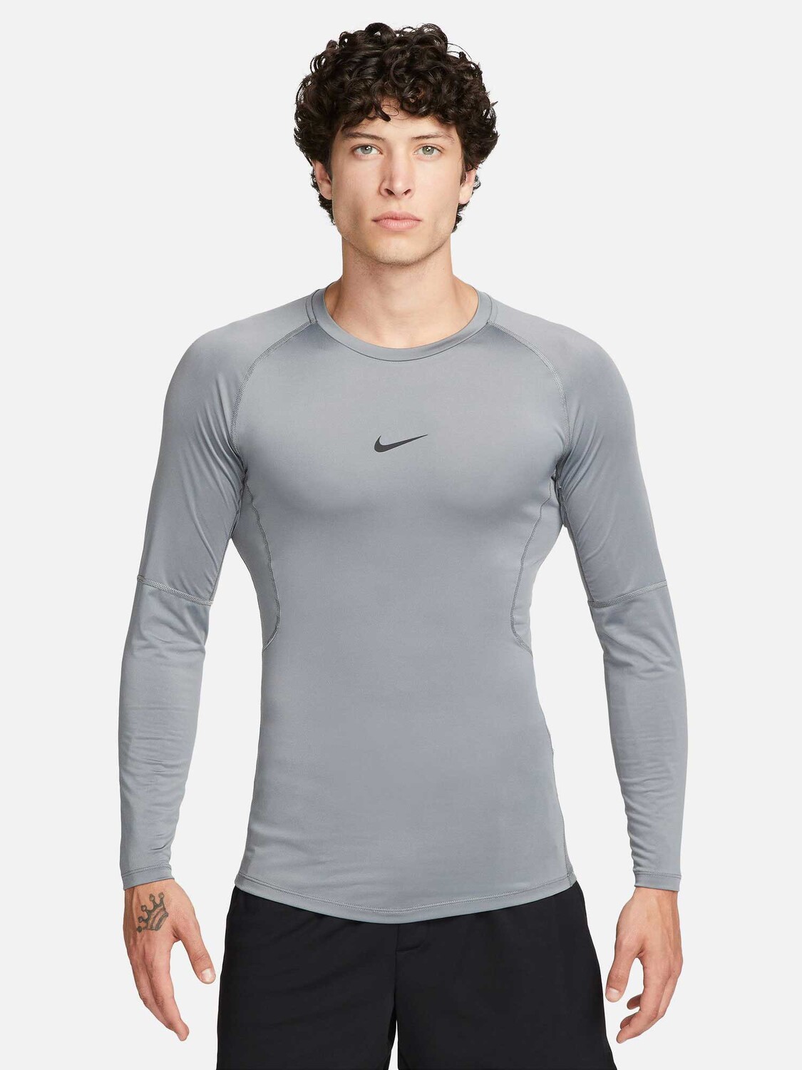 

Блуза Nike M NP DF TIGHT TOP LS, серый