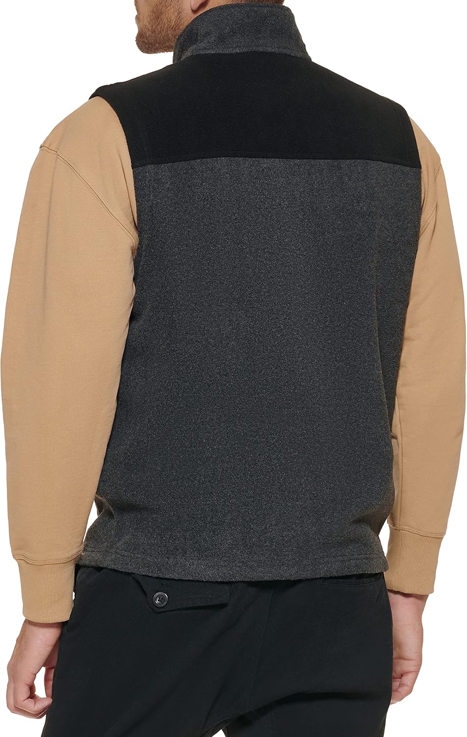 Легкий мужской жилет Tommy Hilfiger Polar Fleece, Black/Charcoal — фото 2