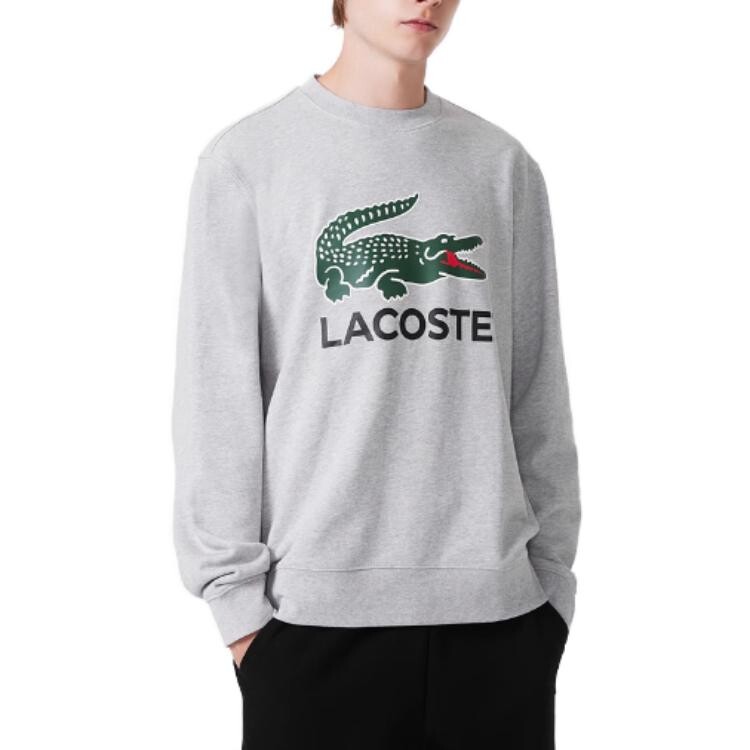 Толстовка мужская серебристо-серая Lacoste, серый — фото 4