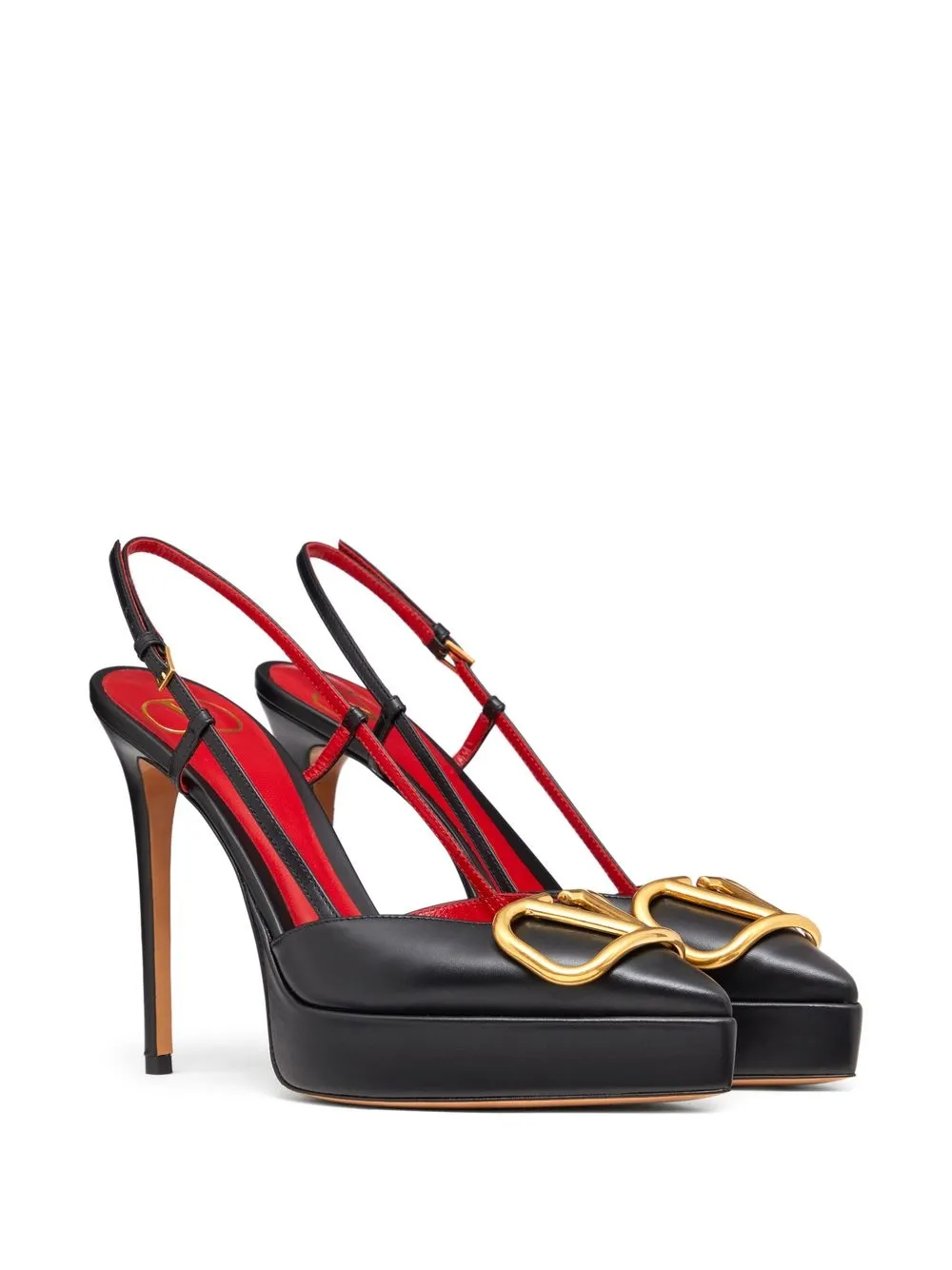 Туфли VLogo Signature 120 с ремешком на пятке VALENTINO GARAVANI, черный — фото 2