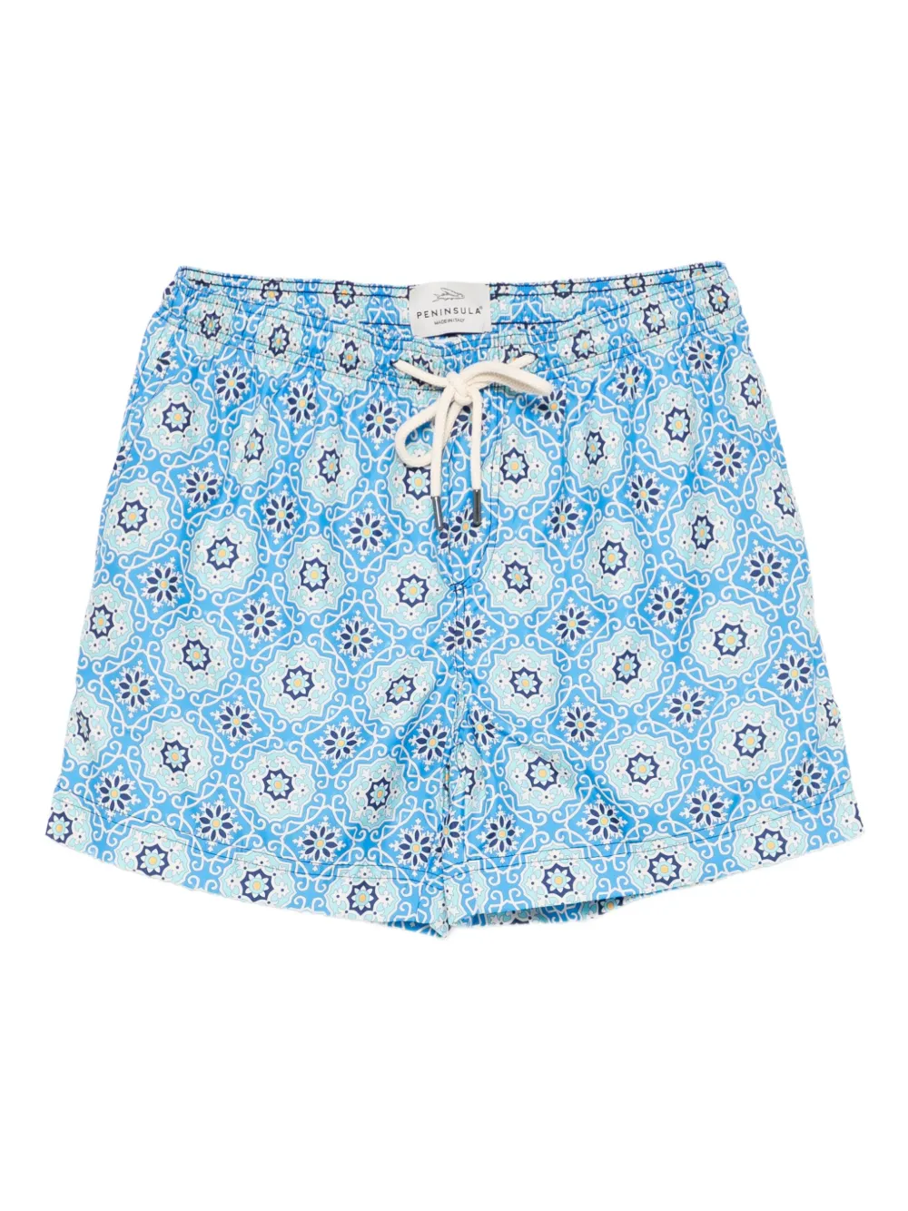 

Плавки-шорты с геометричным узором PENINSULA SWIMWEAR, синий