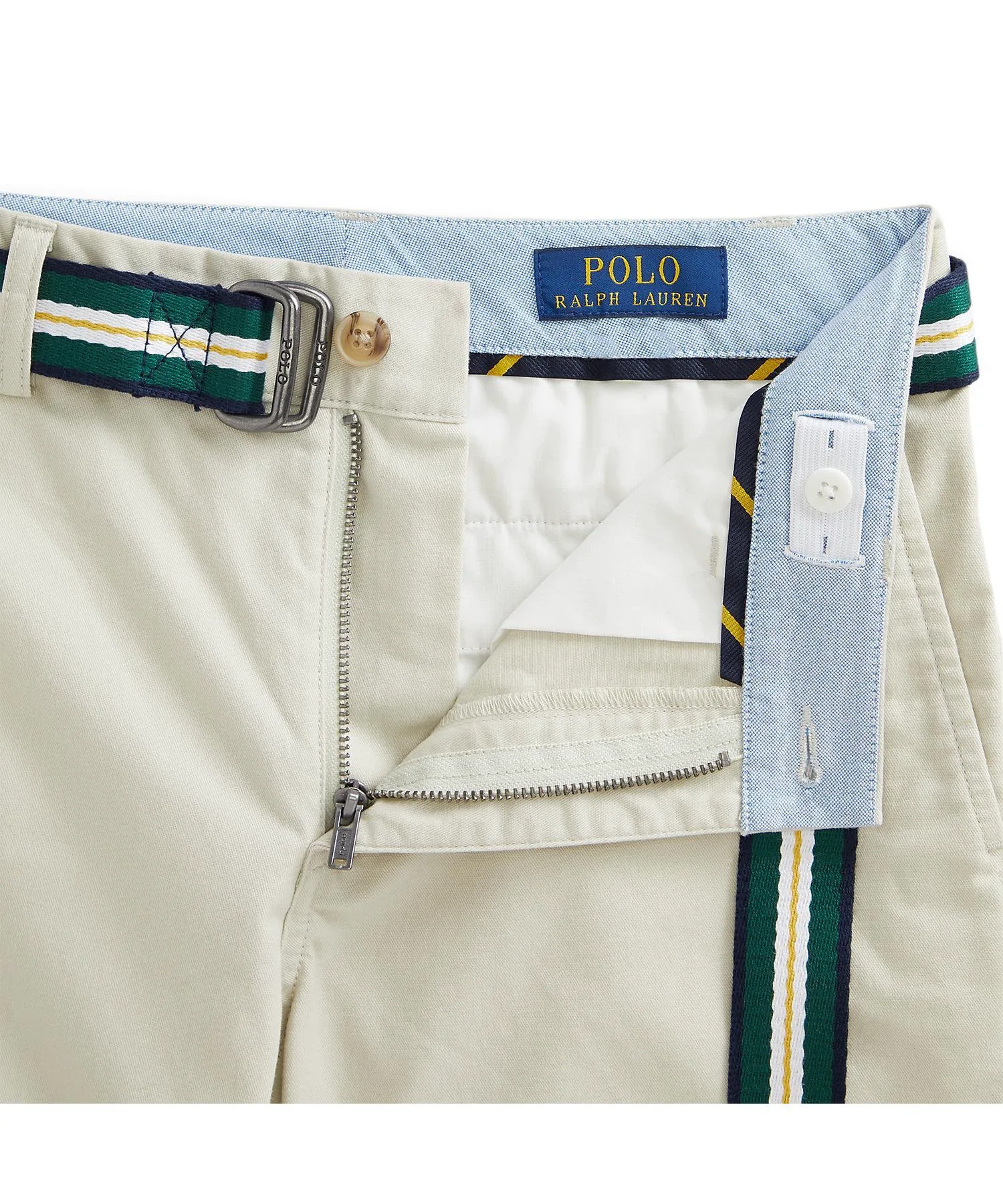 (Для мальчиков 8-20 лет) Прямые шорты из износостойкой саржи Polo Ralph Lauren, цвет 101 Natural — фото 3