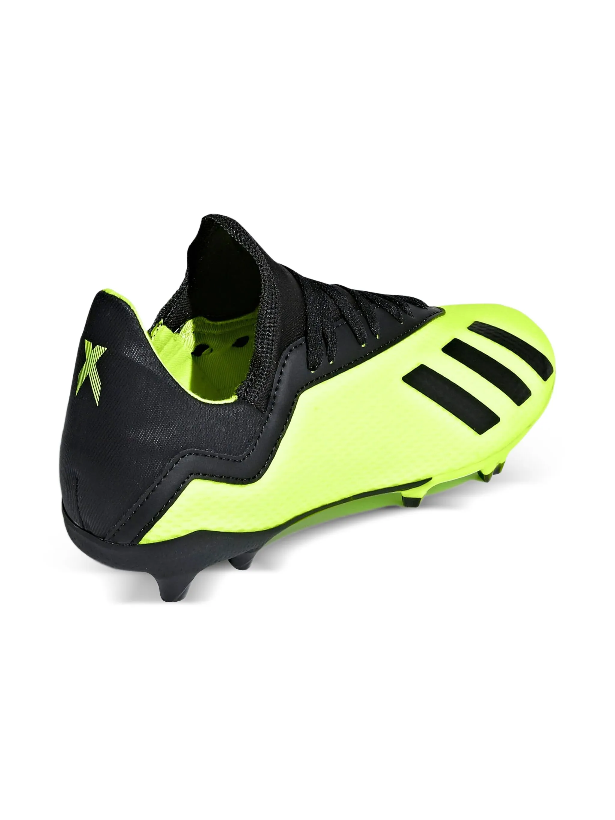 Кроссовки X 18.3 Firm Ground Solar/Core Black/Solar Adidas Kids, зеленый — фото 3