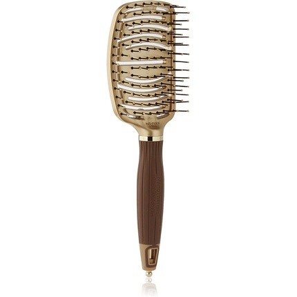 

Нанотермическая щетка для волос из гибкой нейлоновой щетины для распутывания и укладки изогнутой формы, гибкий вентилируемый дизайн, Olivia Garden