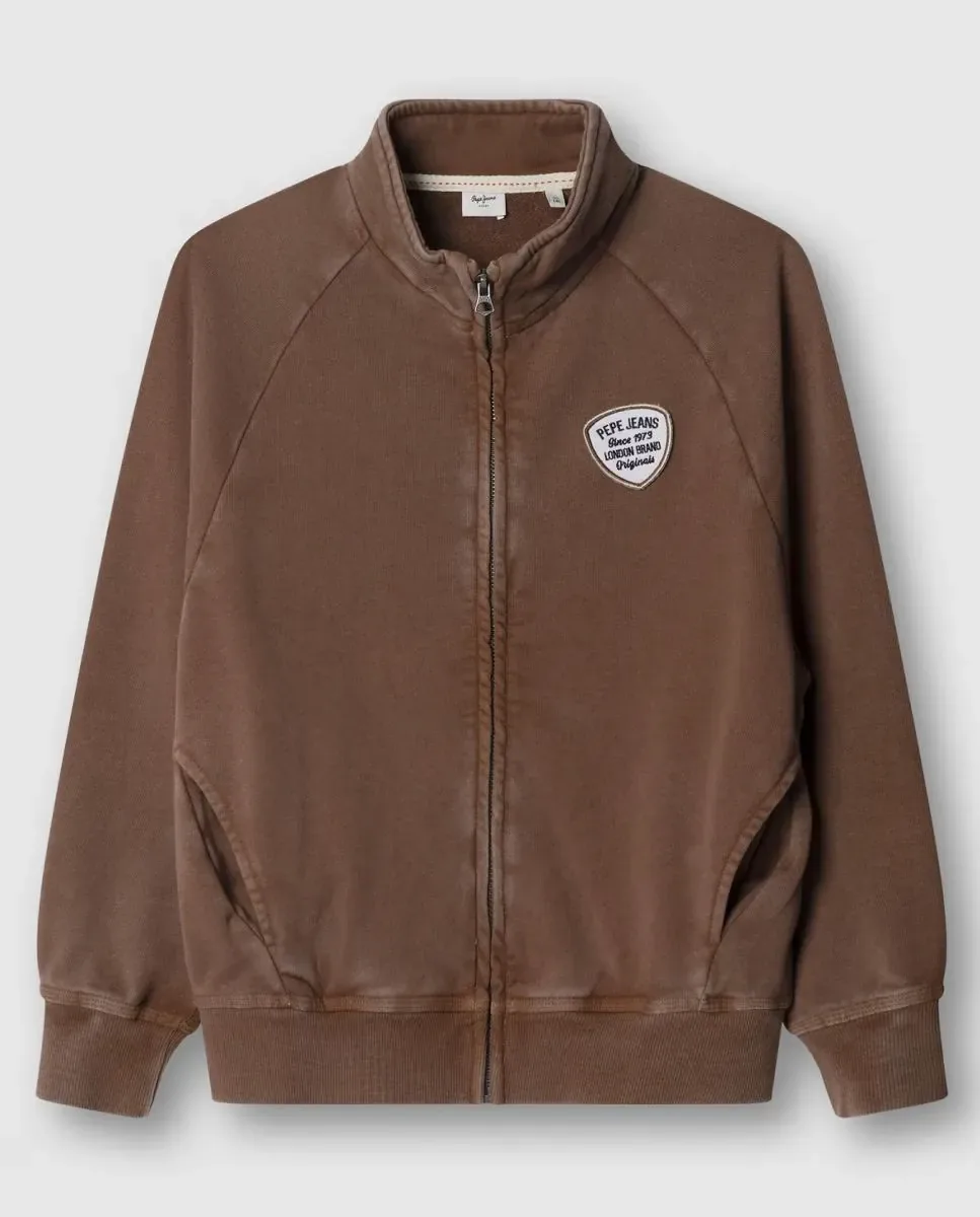 Толстовка с молнией Teddy для мальчика Pepe Jeans, коричневый