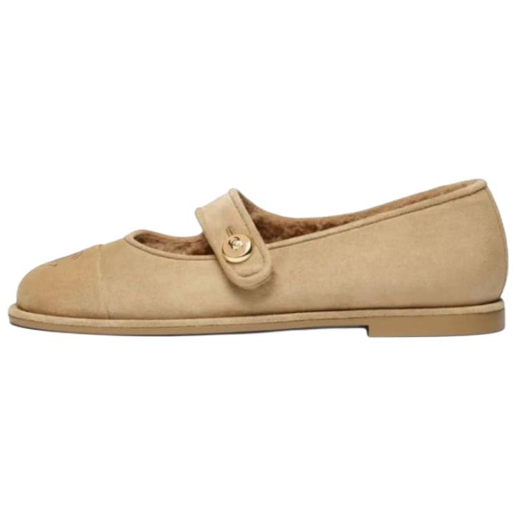 25B балетки mary jane женские beige CHANEL, бежевый