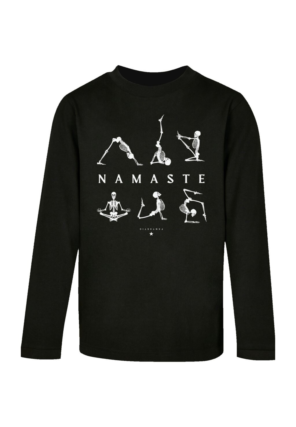 

Рубашка с длинным рукавом NAMASTE YOGA SKELETT HALLOWEEN F4NT4STIC, черный