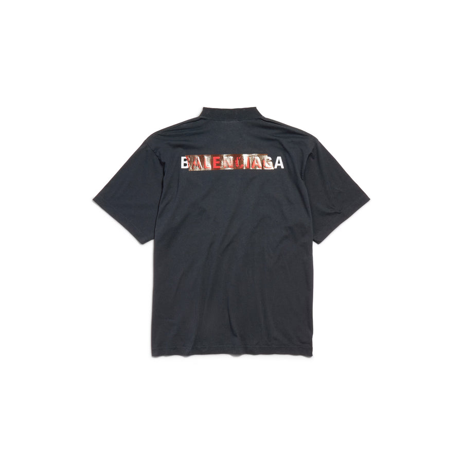 Футболка Balenciaga Taped Balenciaga Back T-Shirt 'Black', черный — фото 2