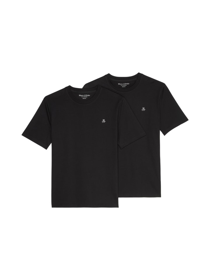 

Футболка Marc O'Polo Doppelpack Rundhals-T-Shirts regular, цвет 2er Pack/black