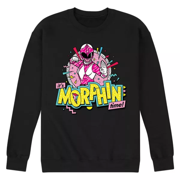 

Мужская розовая флисовая толстовка Power Rangers Morphin Time Licensed Character, черный