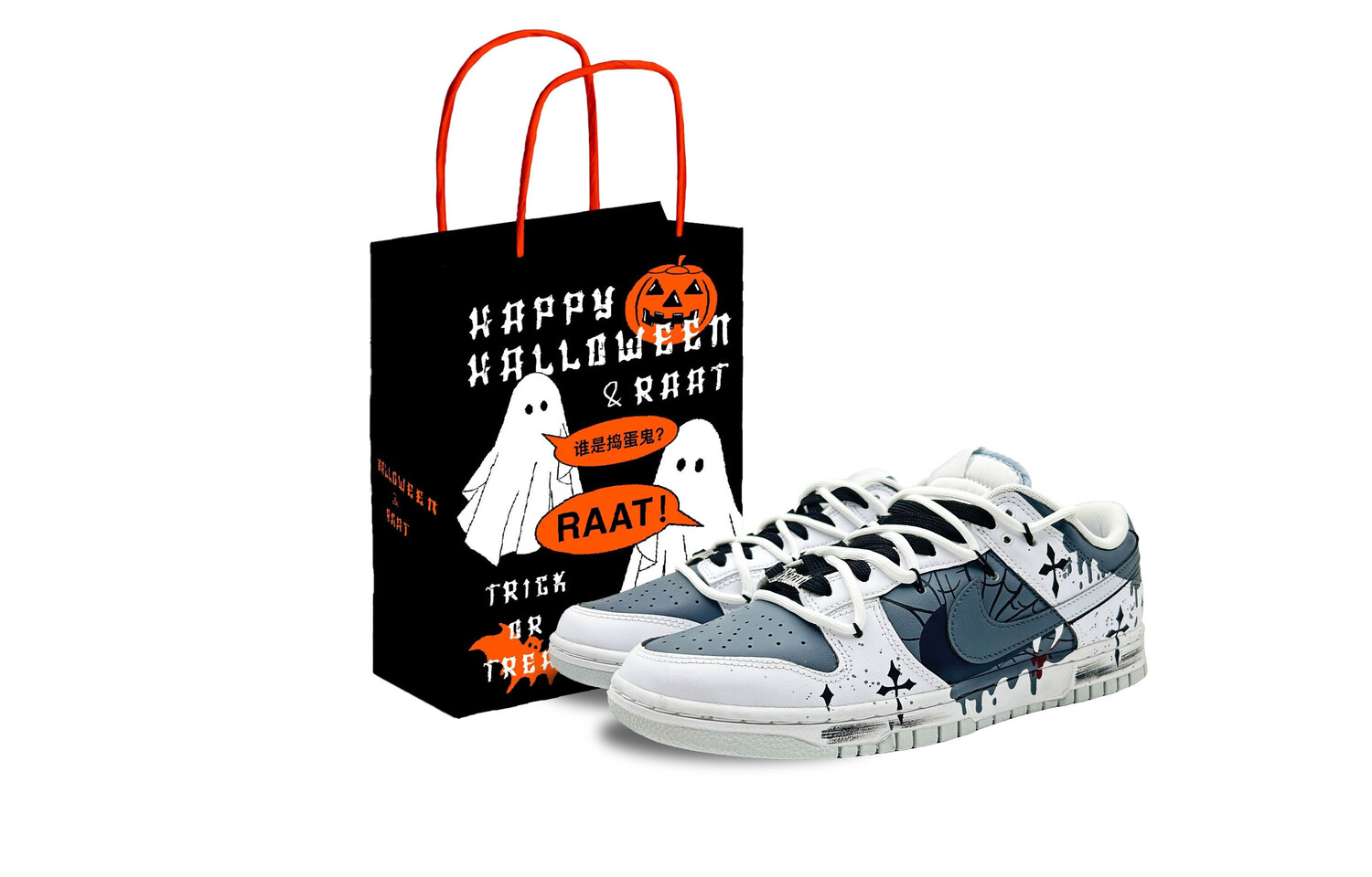 

Кроссовки Nike Dunk Skateboarding Shoes Men Low-top White/black/gray, темно-серый