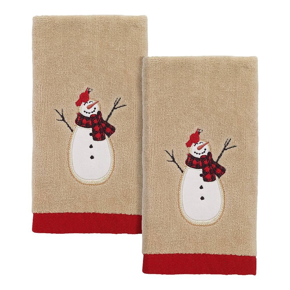 

Комплект из 2 полотенец для кончиков пальцев Avanti Snowmen Gathering, цвет Tan