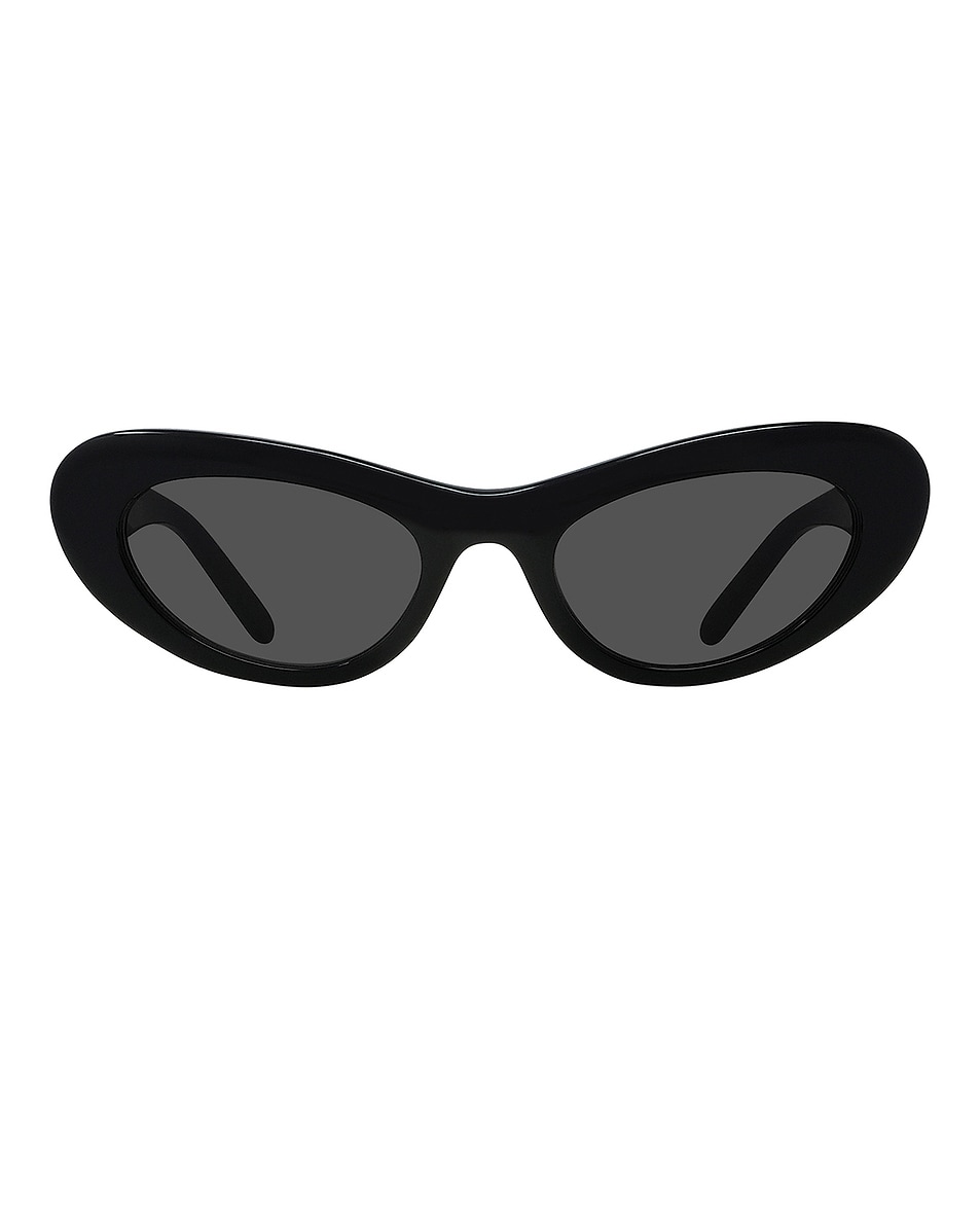 

Узкие солнцезащитные очки Loewe, цвет Shiny Black & Smoke