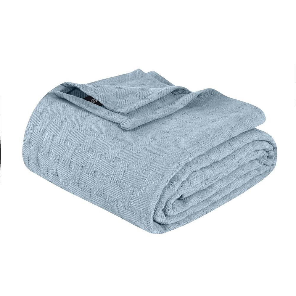 

Всесезонное хлопковое одеяло SUPERIOR Basketweave, цвет Light Blue