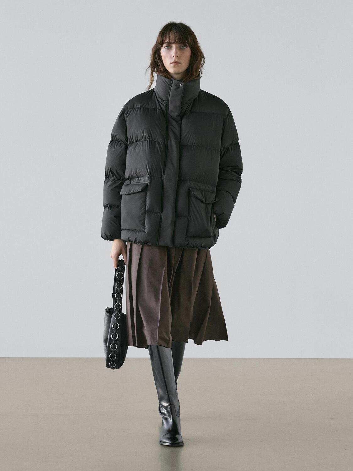 

Стеганая куртка Massimo Dutti, black