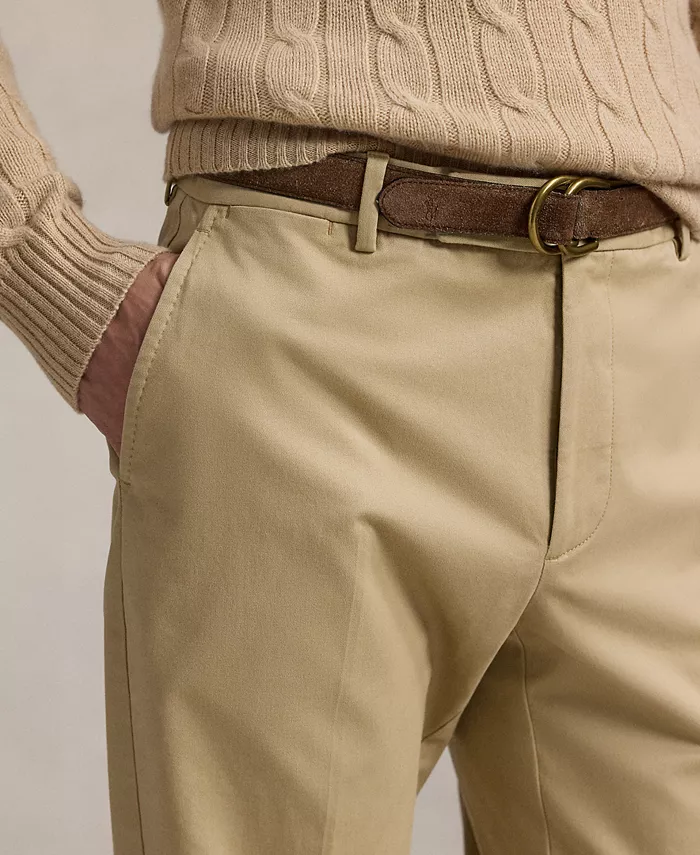 Мужские эластичные брюки-чино для костюма Polo Ralph Lauren, загар/бежевый — фото 2