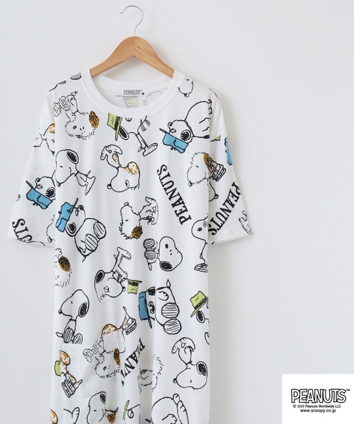 

Футболка, принт Peanuts, оверсайз, Tenjiku, белый