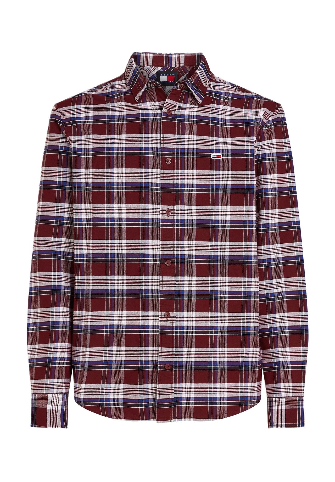

Рубашка повседневная, стандартного кроя, воротник Кент, мужская TOMMY Jeans, цвет Vlp Purple