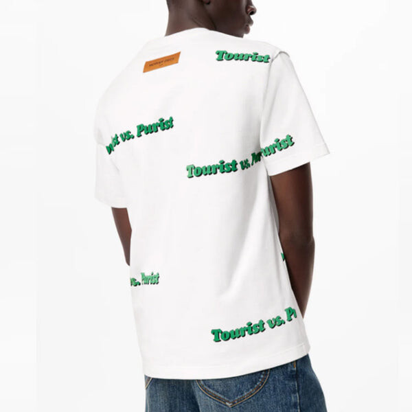 Футболка fw21 tourist vspurist short sleeve men's white Louis Vuitton, белый — фото 4