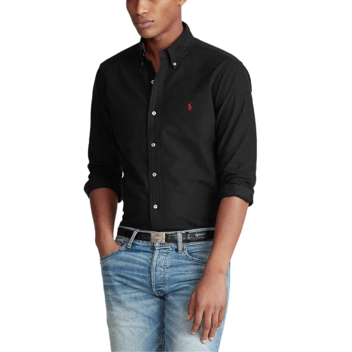 Рубашка FW23 мужская Black Polo Ralph Lauren — фото 4