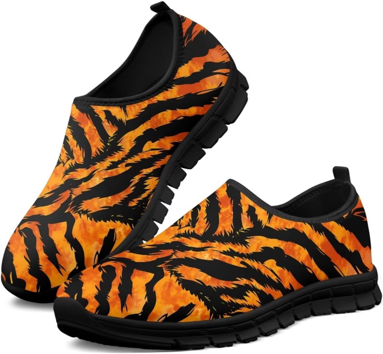 

Мужские слипоны Hsaiyjsp, противоскользящие кроссовки для бега с подошвой EVA, легкие повседневные лоферы для походов и путешествий, Tiger Pattern