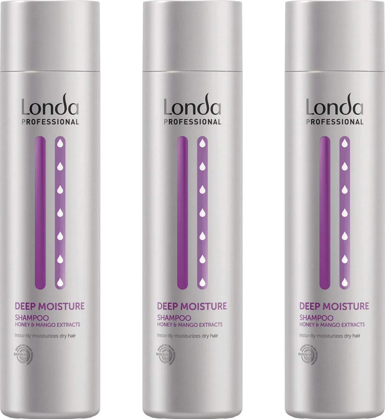 Увлажняющий шампунь «Deep Moisture» от Londa, 3 x 250 мл Londa