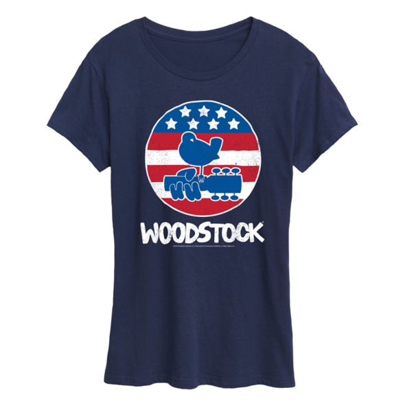 

Женская футболка Woodstock с принтом в стиле американа Licensed Character, синий