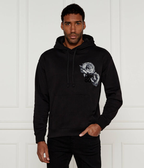 

Свитер дирозия Loose fit Hugo, черный