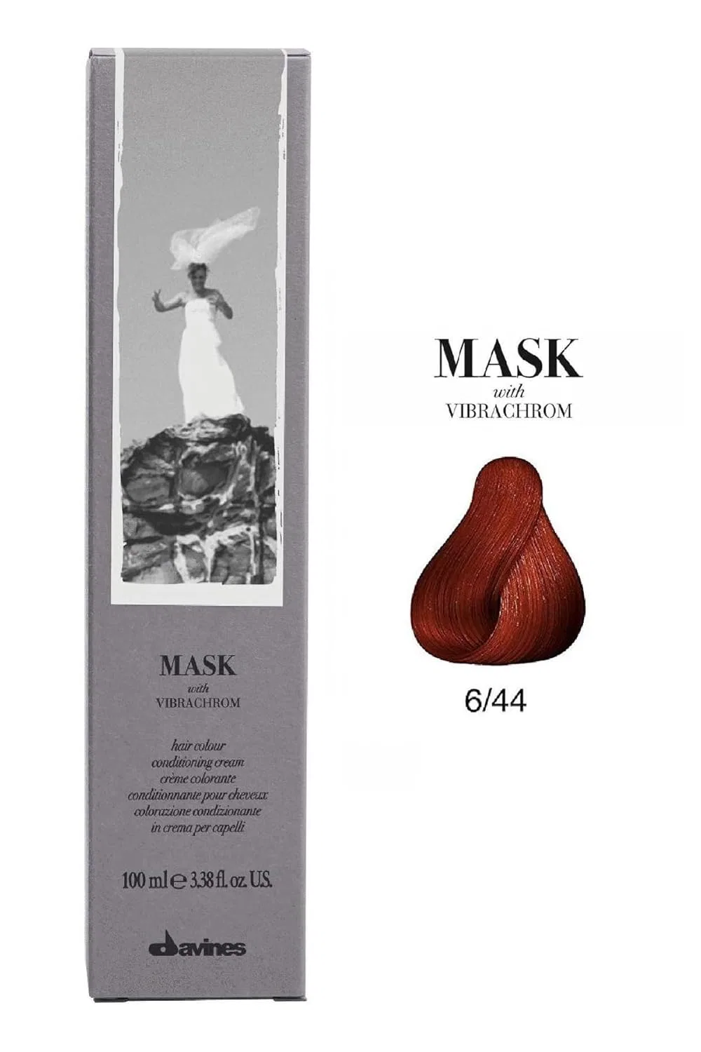 Крем-краска для волос Davines Colouring Vibrachrom Mask 6.44, 100 мл By Baano — фото 3