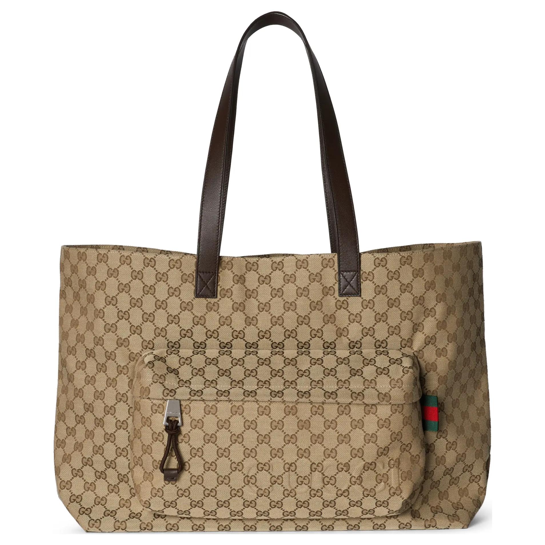 

GUCCI Сумка-шоппер, большая мужская сумка-тоут, коричневая