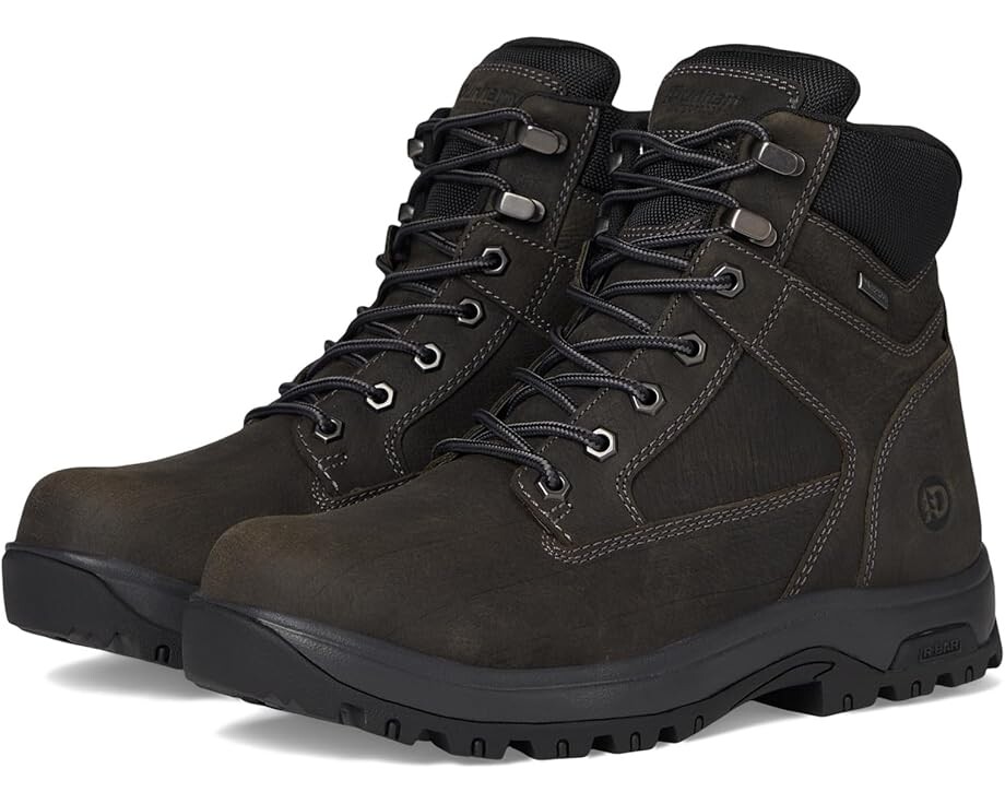 

Ботинки Dunham 8000 Works 6 in Plain Toe Waterproof Boot, цвет Dark Grey Leather