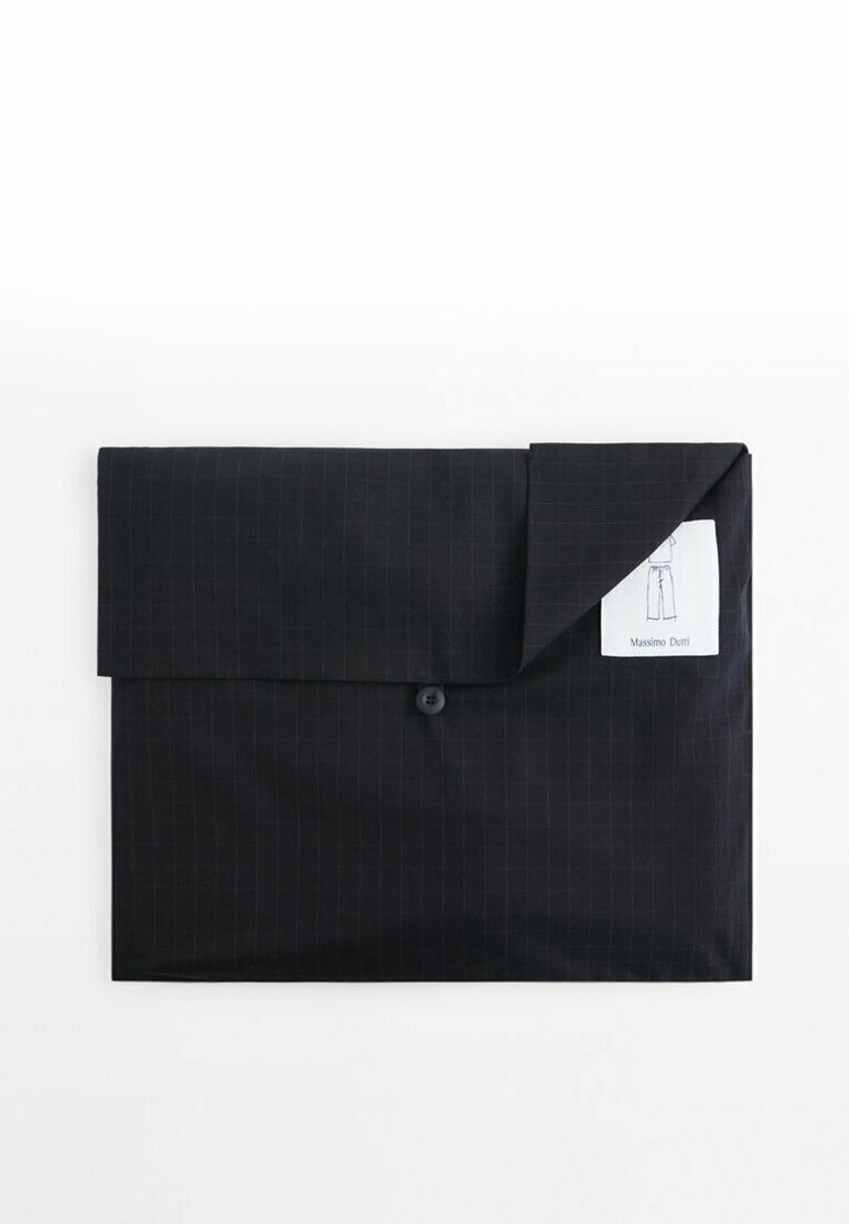 

Пижамный комплект CHECKED WITH PLAIN Massimo Dutti, темно-синий