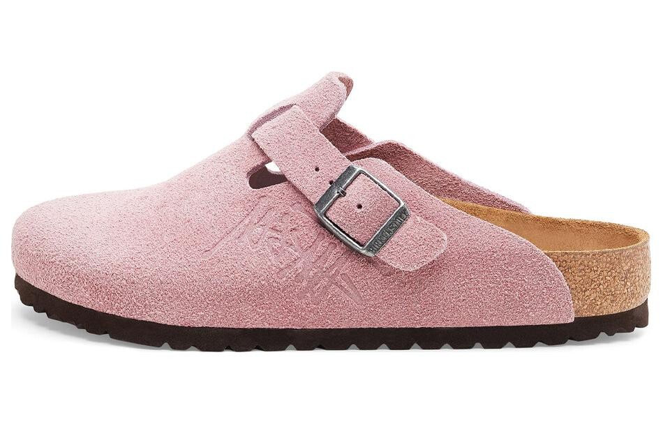 Мюли Birkenstock Stussy x Boston Shaggy, розовый