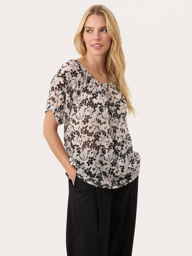 

Топ Rosanna с рукавами-фонариками Part Two, Black/Multi