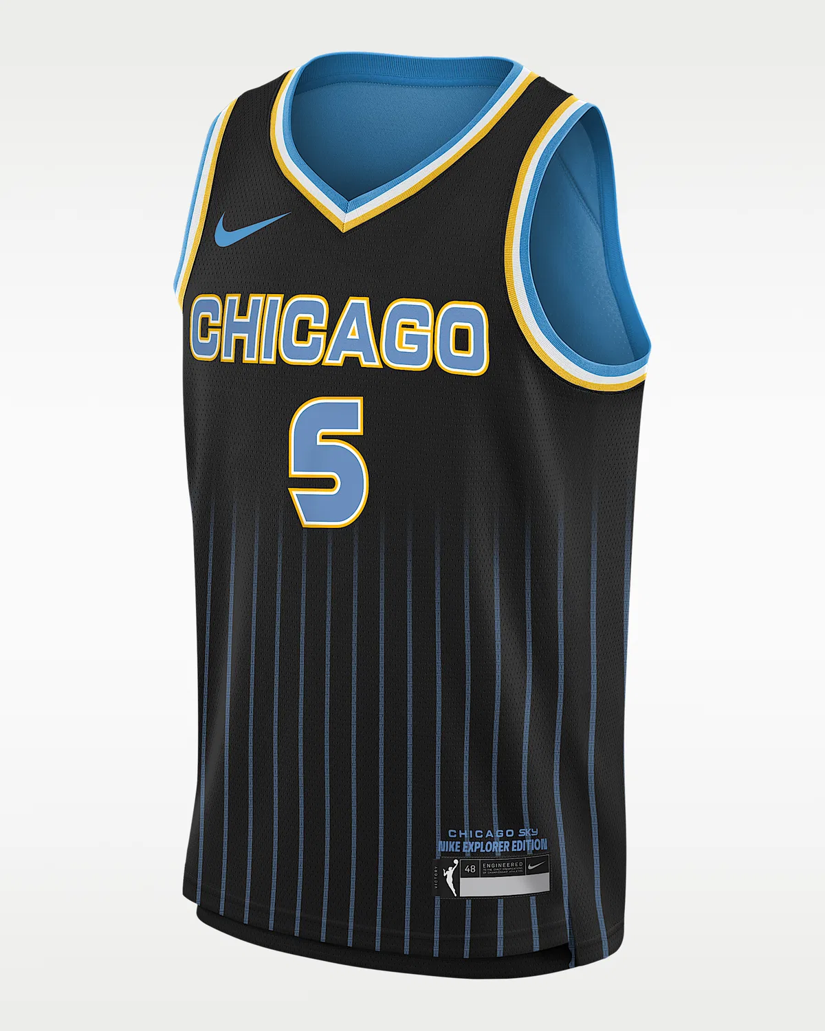 Детская большая футболка Nike Dri-FIT WNBA Swingman Angel Reese Chicago Sky 2024 Explorer Edition, Black