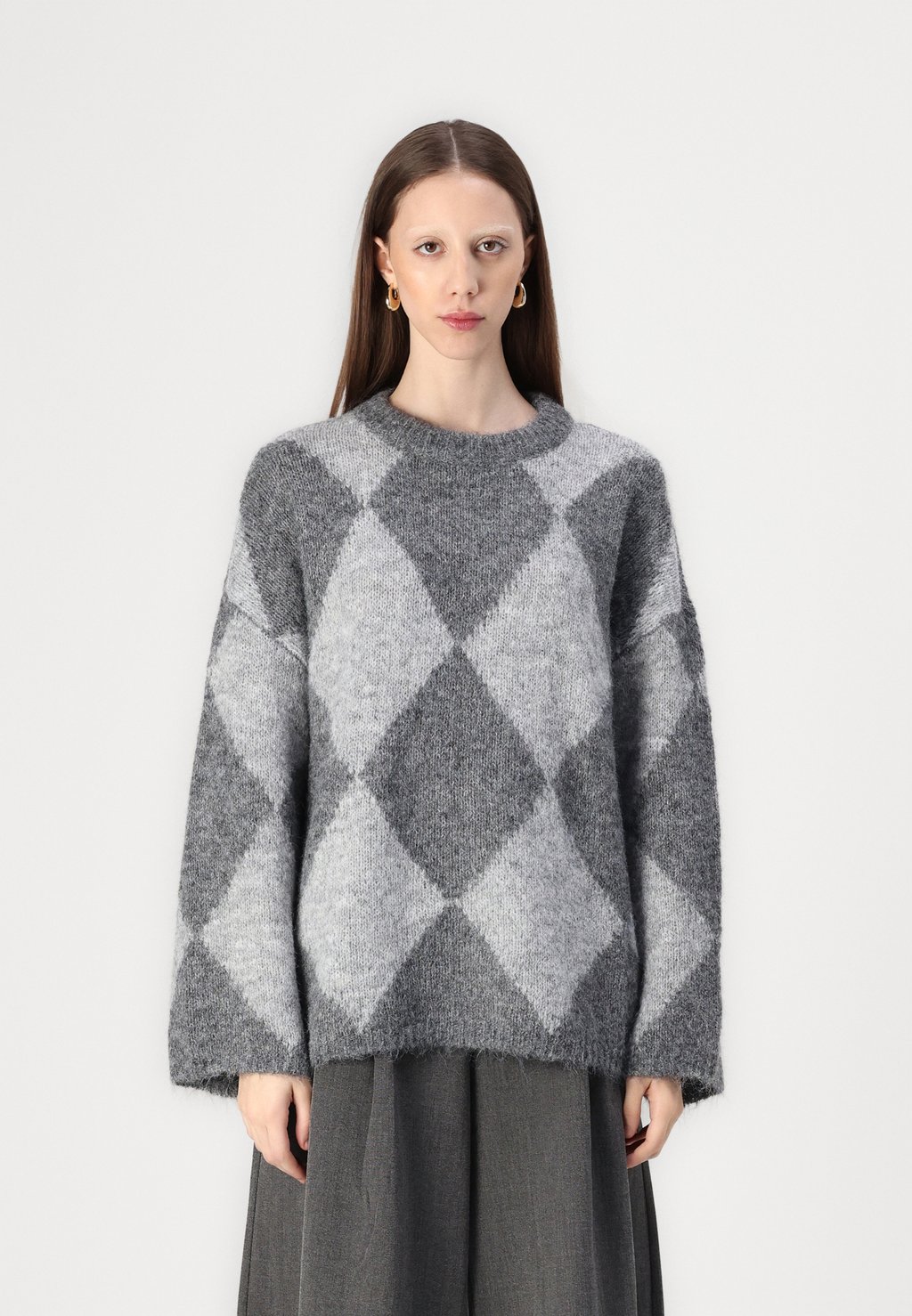 

Джемпер NMSUTTON OVERSIZE Noisy May, серый