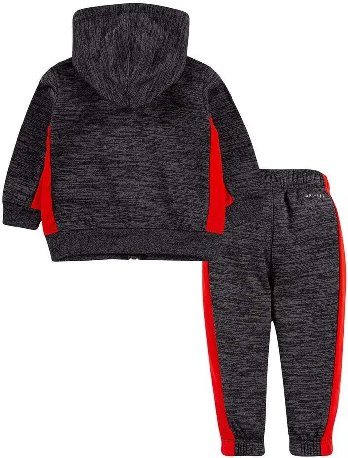 Детский спортивный костюм Nike Therma Fleece из флиса, 2 предмета, красный/черный, 6 лет — фото 2