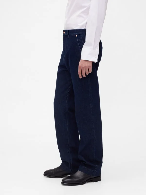 Джинсы gapstudio в стиле 90-х, свободные, расслабленного кроя. Gap, Dark Wash — фото 4