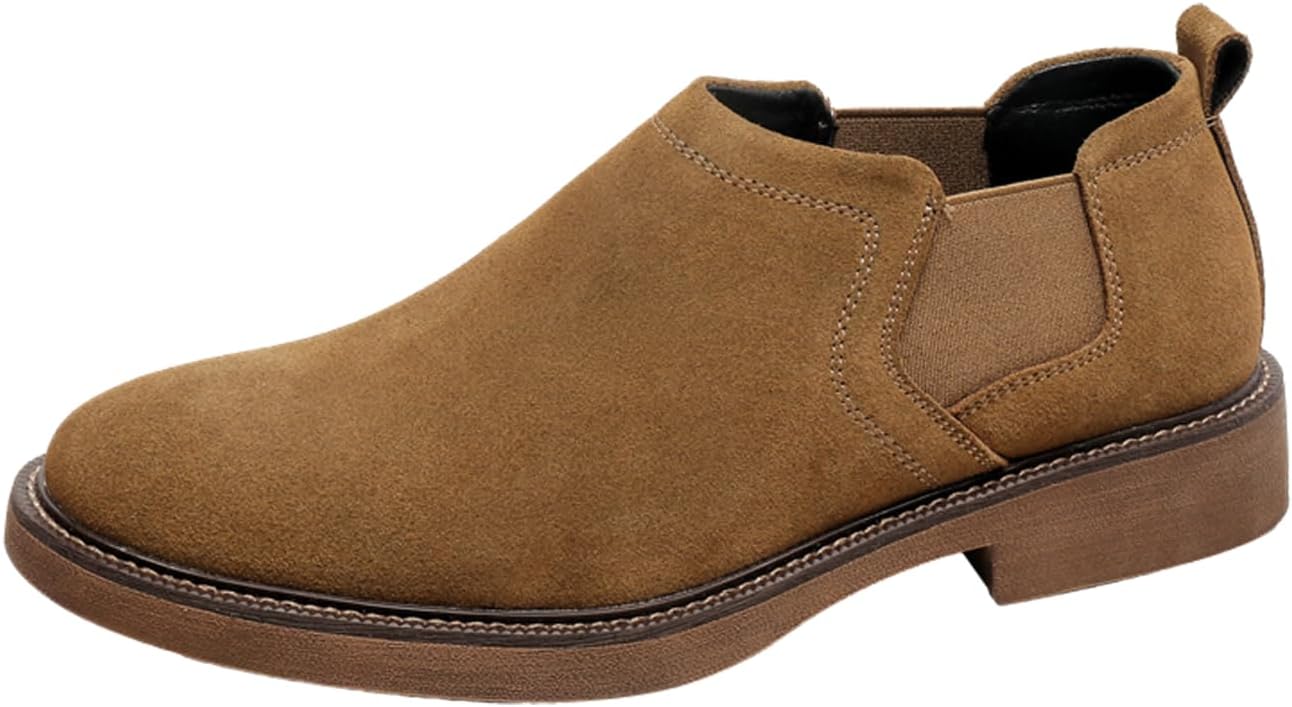 

Мужские ботинки Santimon на щиколотку из замши, стиль Челси, для вечернего выхода, свадьбы, делового костюма или ковбойского стиля Чакка, хаки