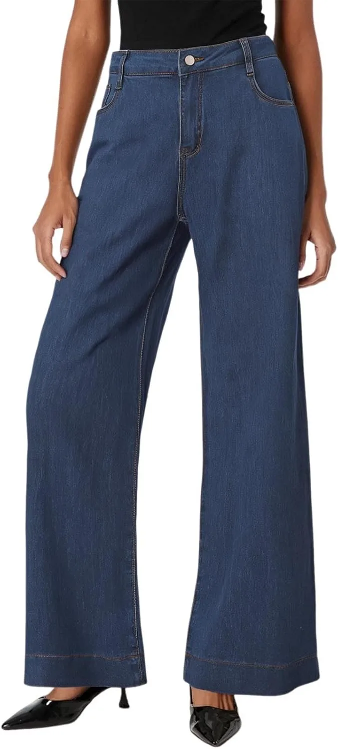 

Джинсы для женщин High Waisted Stretchy Straight Wide Leg XovLAHzY