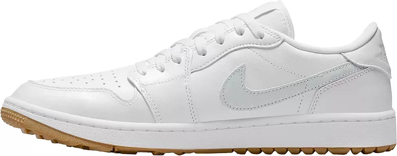 Мужские кроссовки для гольфа Air Jordan 1 Low G, цвет White/Platinum — фото 3