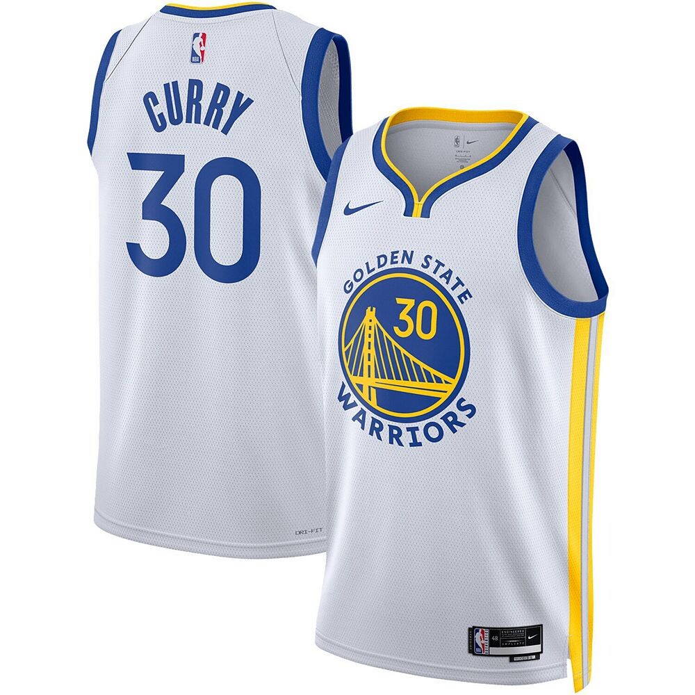 Белая майка унисекс Nike Stephen Curry Golden State Warriors Swingman — Association Edition, цвет War White — фото 2