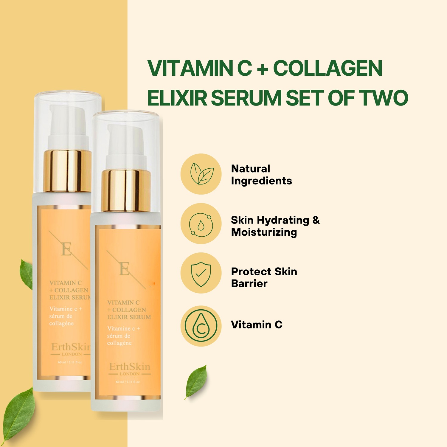 Набор ErthSkin London — Для лица vitamin c elixier duo , количество 1 шт — фото 2