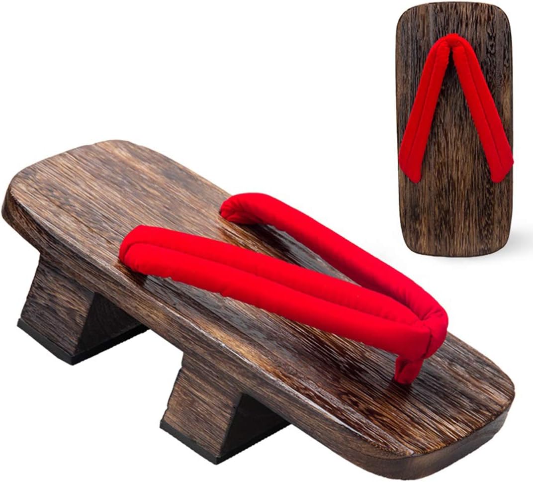 

Мужские традиционные японские туфли-сабо Ez-sofei, деревянные сандалии гета, красный