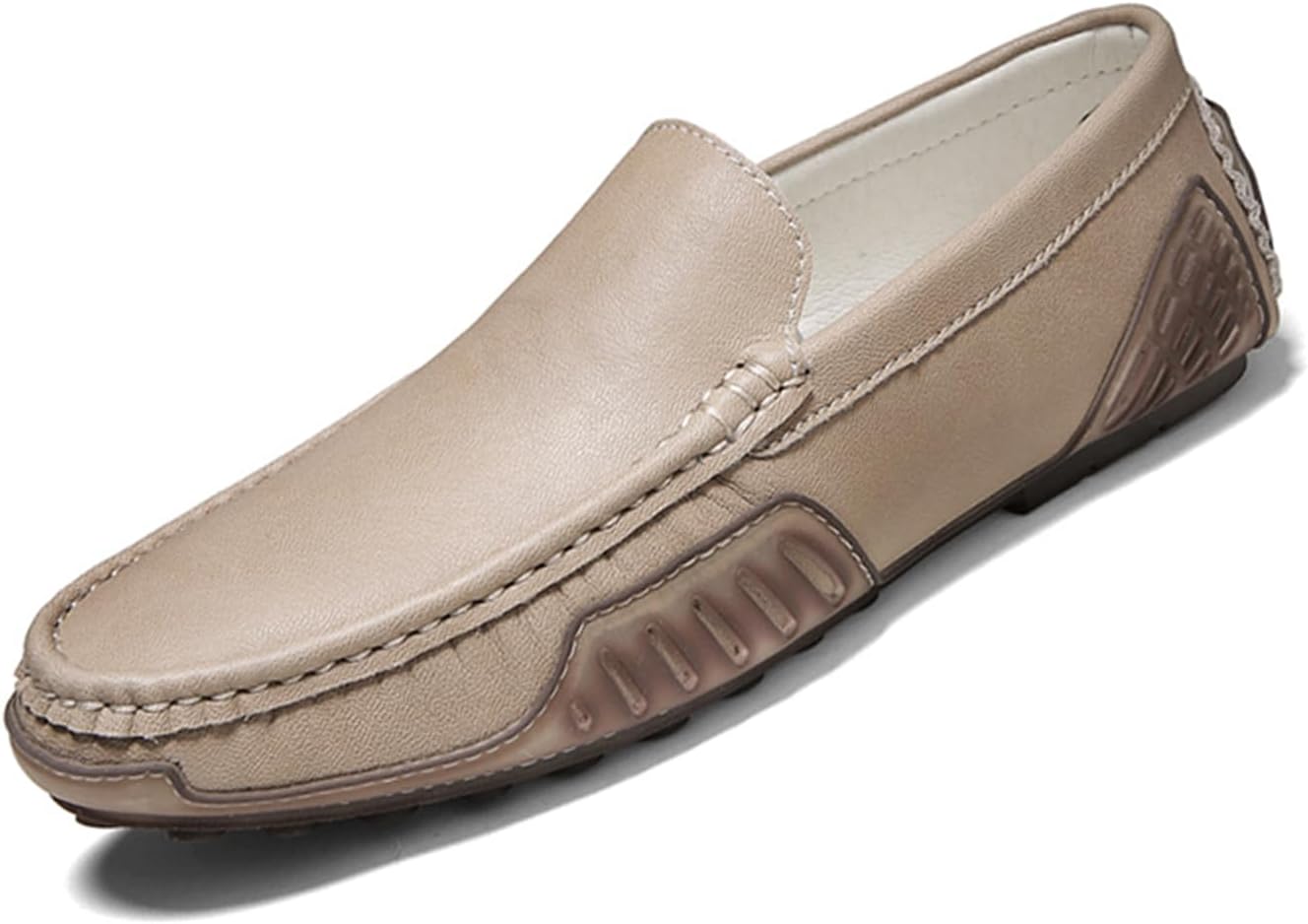 

Мужские мокасины из натуральной кожи, модные слипоны, повседневная обувь, удобные мягкие кожаные туфли для вождения Abborora, Sand